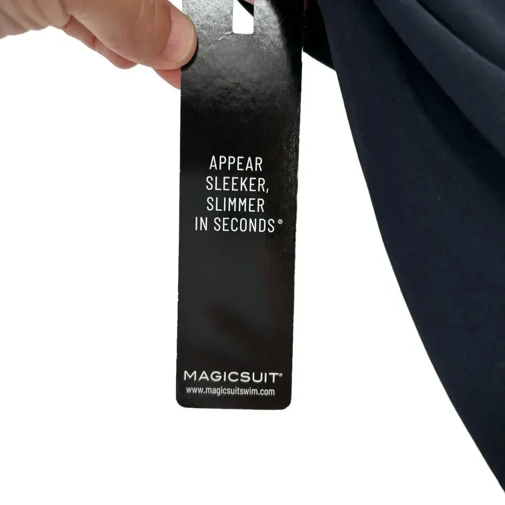 Magicsuit Shirred Jersey Swim Bottom Bikini Black‎ Size 16